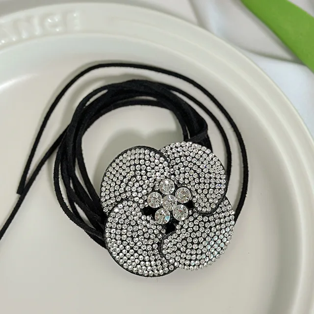 Rhinestone Silver Choker