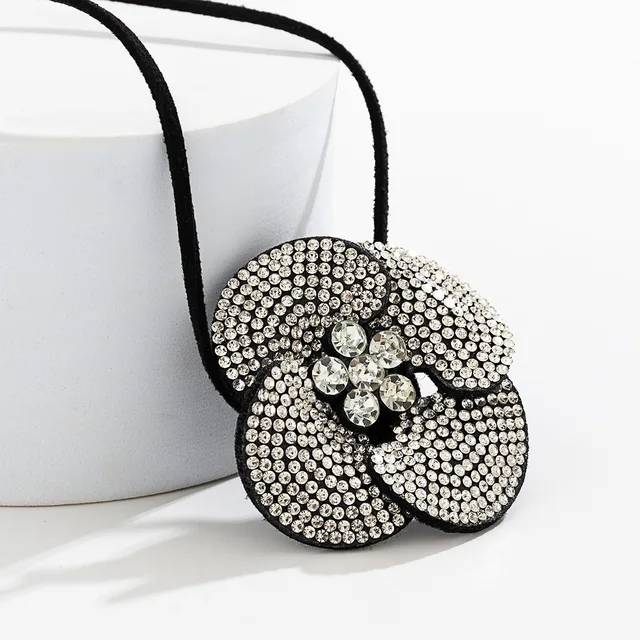 Rhinestone Silver Choker