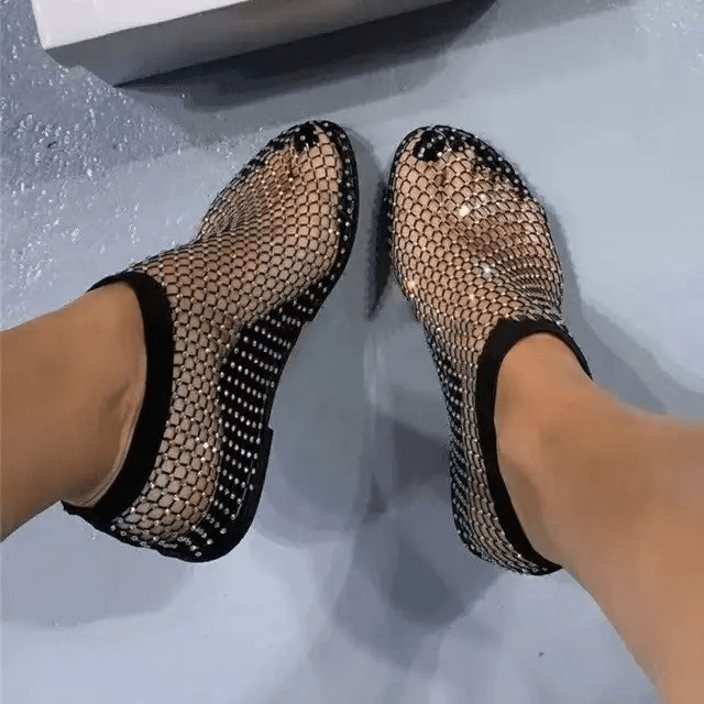 Rhinestone Shoes Black - GPLT