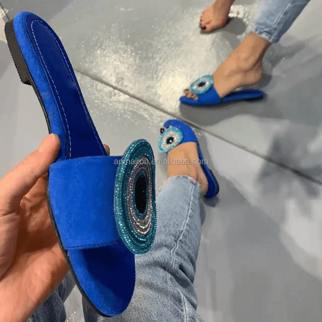 Rhinestone Evil Eye Sandals - GPLT