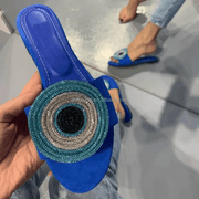 Rhinestone Evil Eye Sandals - GPLT