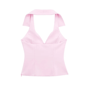 Halter Neck Collar Top - GPLT