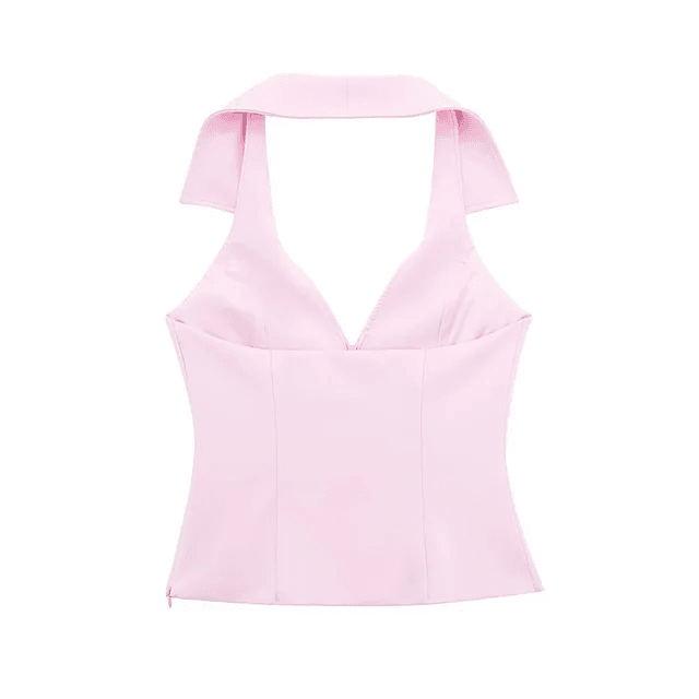 Halter Neck Collar Top - GPLT