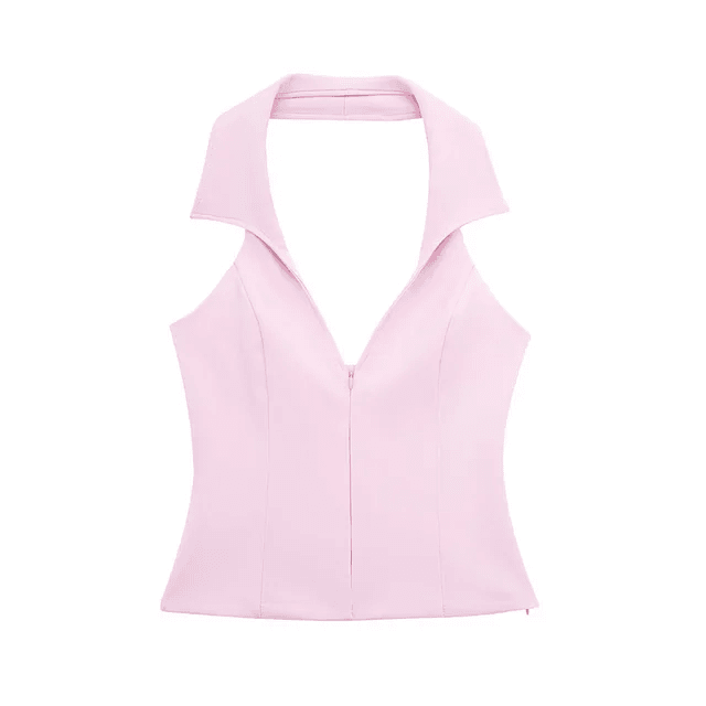 Halter Neck Collar Top - GPLT