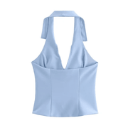 Halter Neck Collar Top - GPLT
