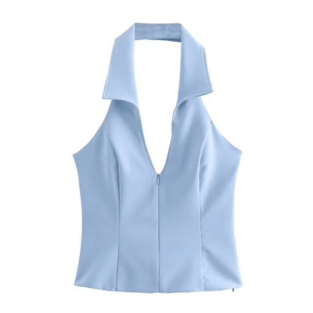 Halter Neck Collar Top - GPLT