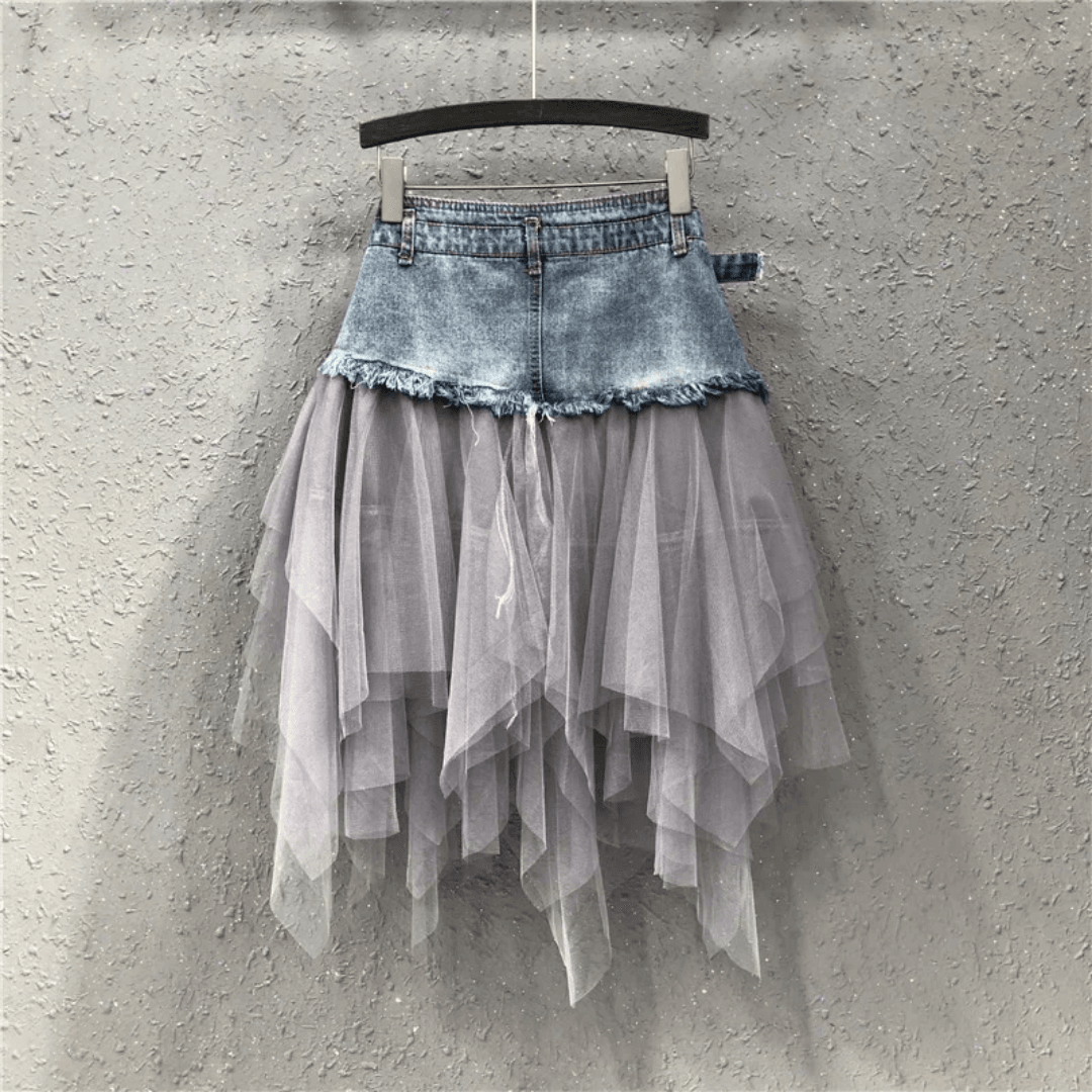 Denim Frill Skirt - GPLT