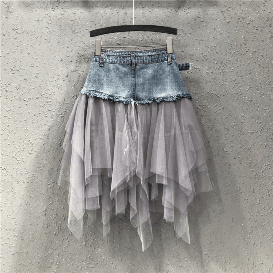 Denim Frill Skirt - GPLT