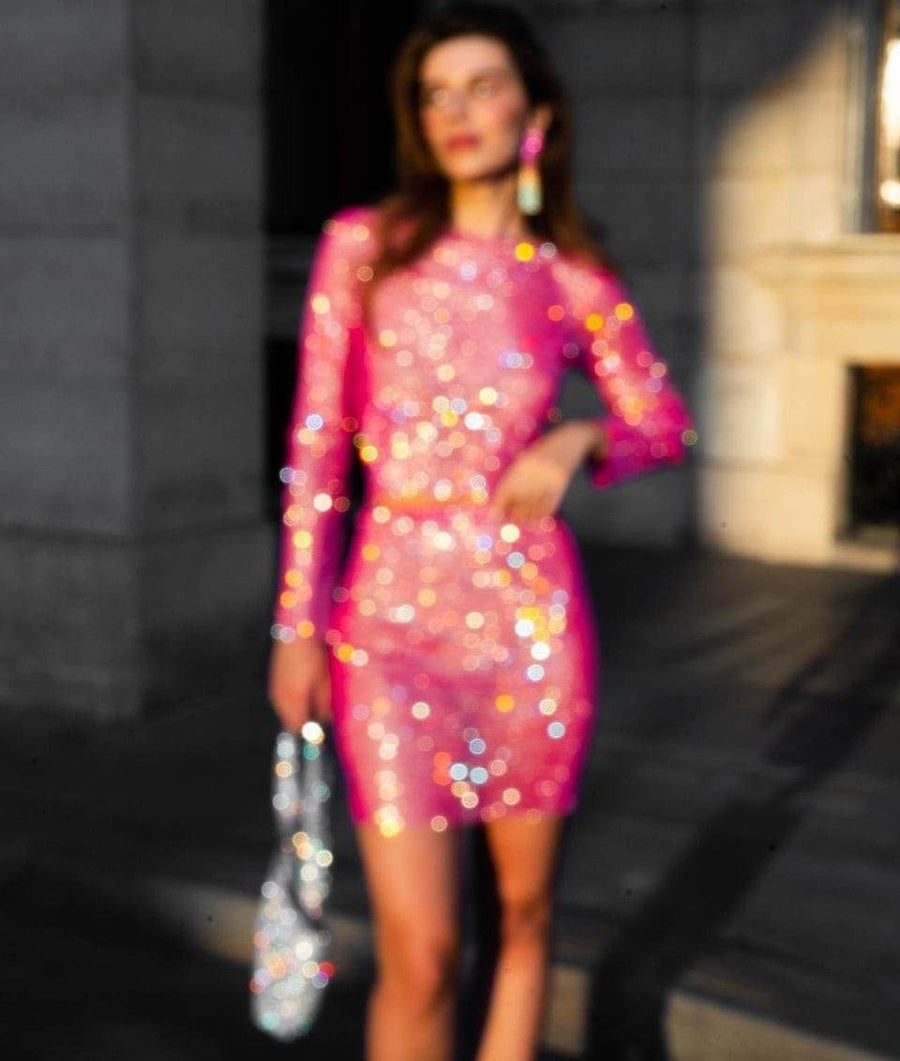 Rhinestone Pink Dress - GPLT