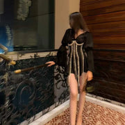 Rhinestone corset bandage top - GPLT