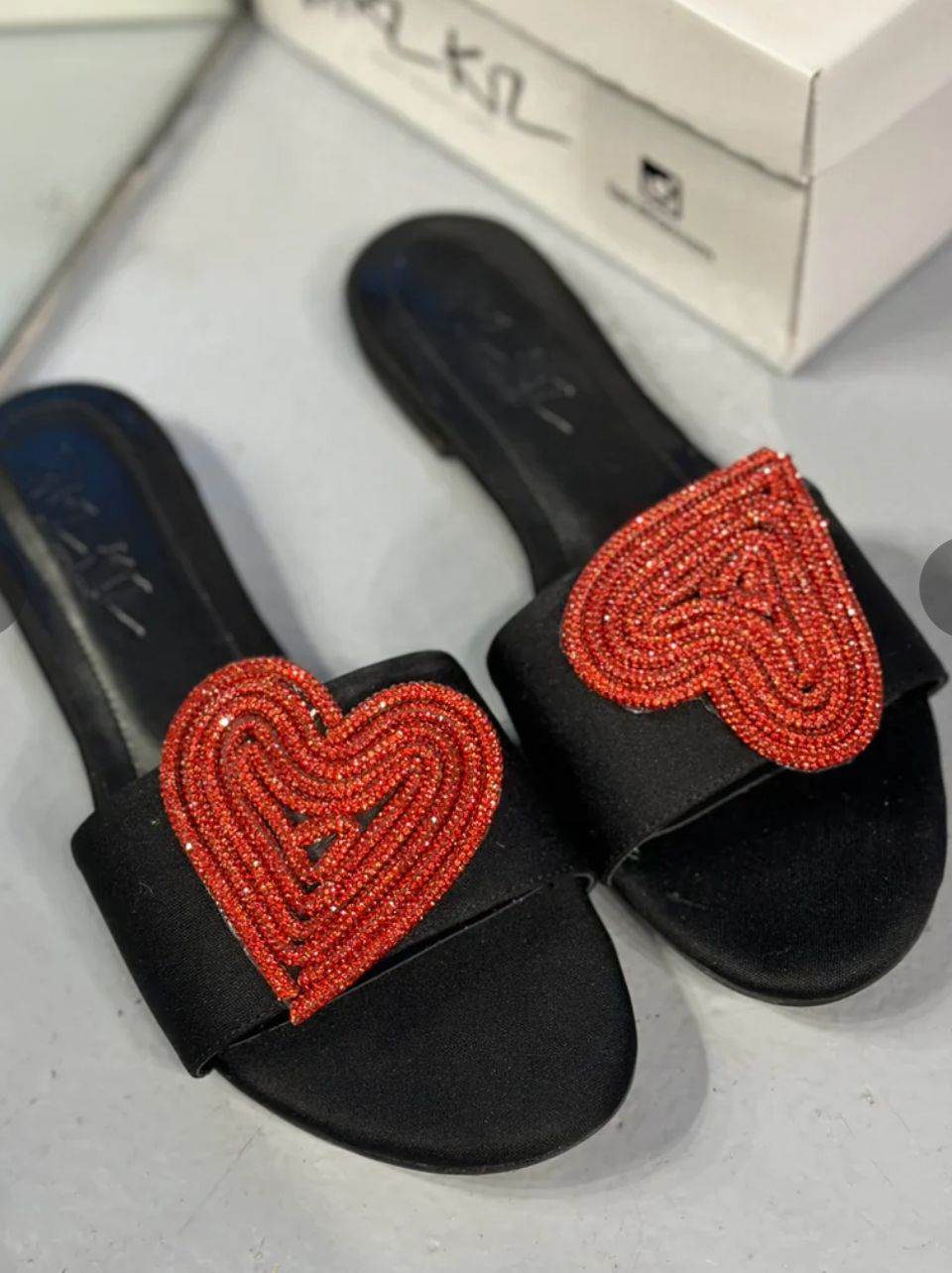 Rhinestone heart Sandals - GPLT