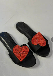 Rhinestone heart Sandals - GPLT