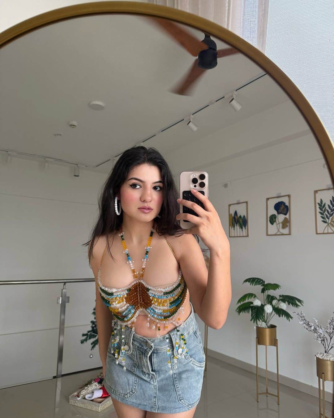 Multi Colour Pearl Bralette Top - GPLT