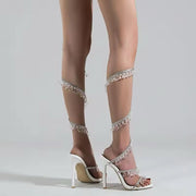 Glamour Crystal Strappy Heels