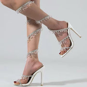 Glamour Crystal Strappy Heels
