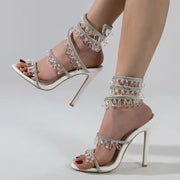 Glamour Crystal Strappy Heels