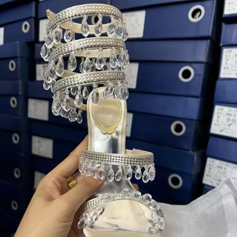 Glamour Crystal Strappy Heels