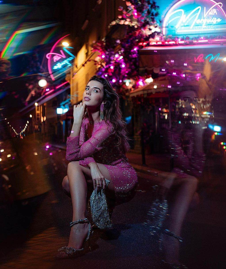 Rhinestone Pink Dress - GPLT