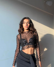 Black sheer top - GPLT