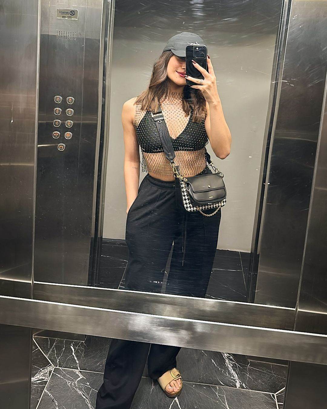 Rhinestone Mesh Top - GPLT