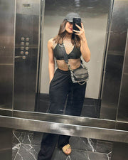 Rhinestone Mesh Top - GPLT