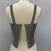 Rhinestone shimmer crop Top