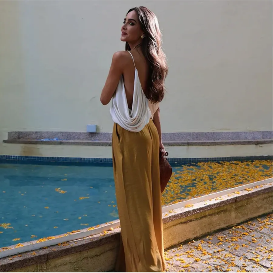 Summer Vintage High Waist Trousers