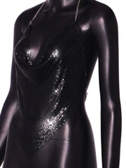 Shimmering halter neck top