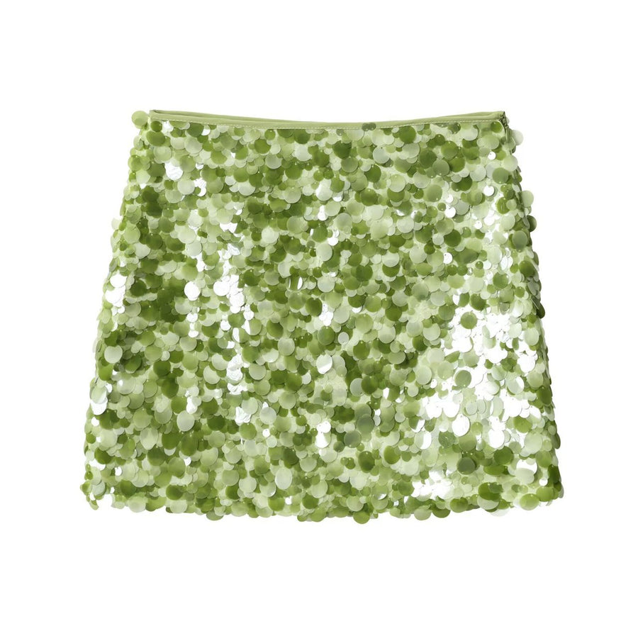 Green Sequin Skirt
