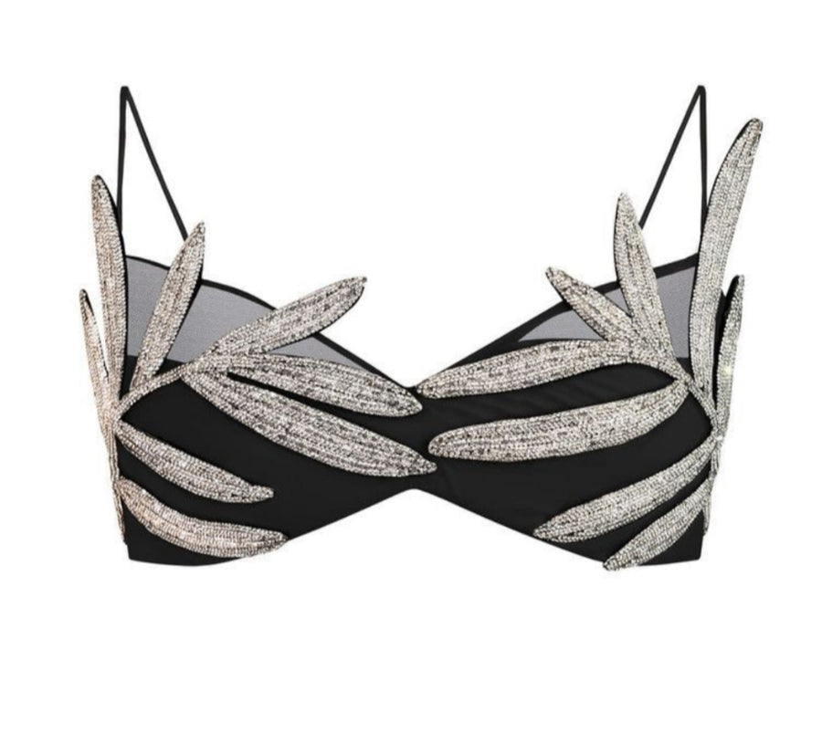 Rhinestone tropics bralette