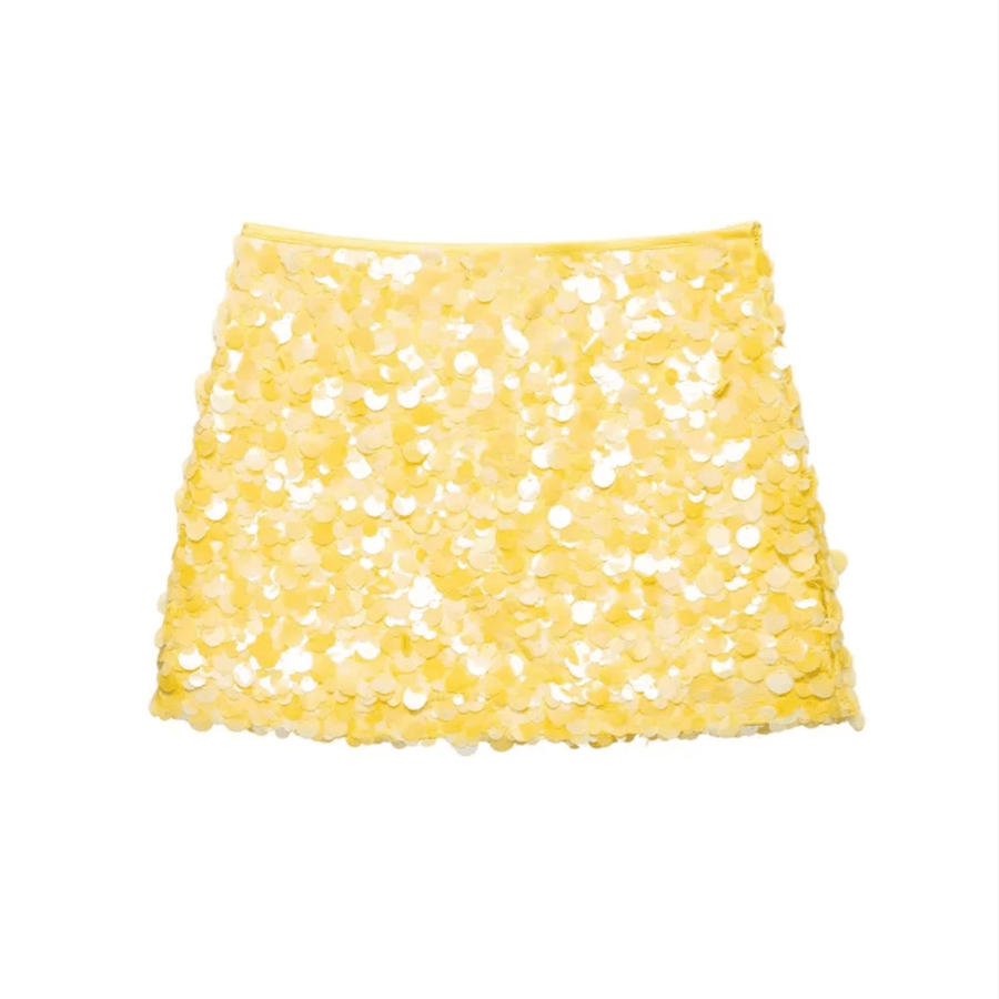 Yellow Sequin Skirt - GPLT