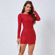 Red Rhinestone Dress