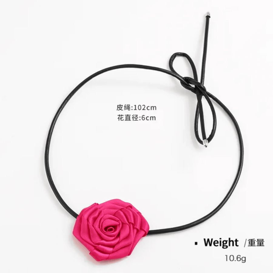 Silk Rose Flower Choker - GPLT