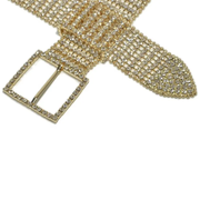 Rhinestone Lady Belt Golden