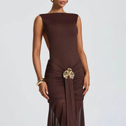 Brown Party Dress