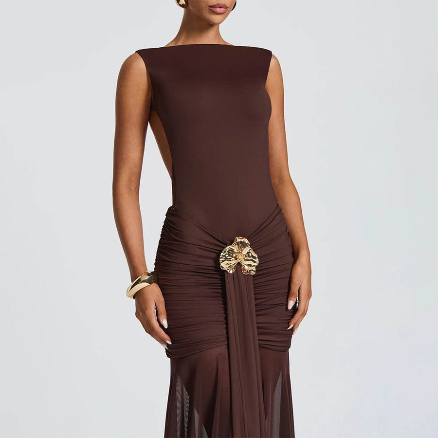 Brown Party Dress