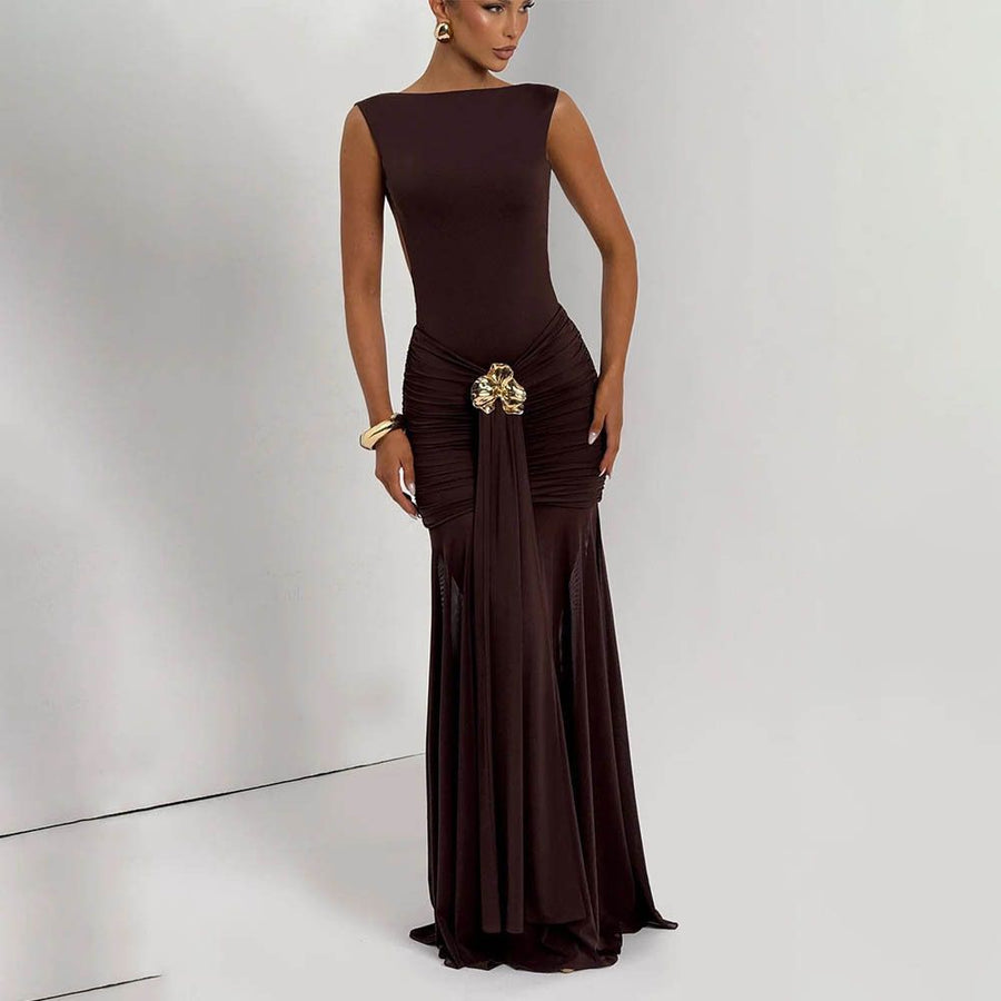 Brown Party Dress