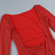 Red Rhinestone Dress