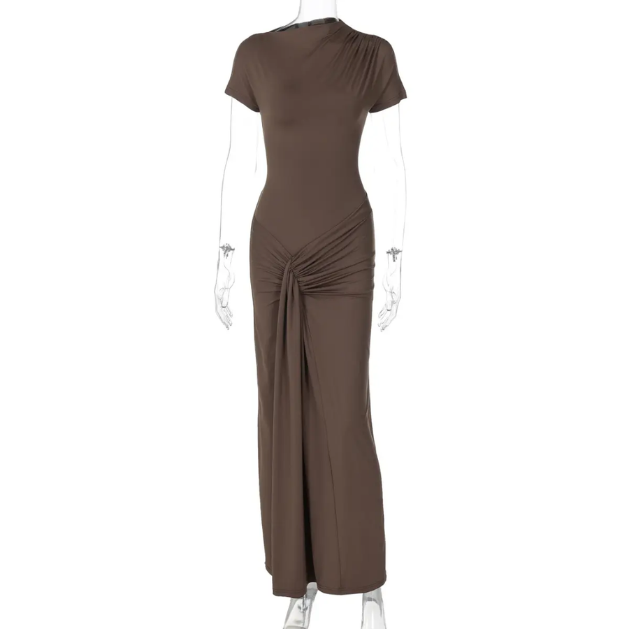 Caramel knotted Dress