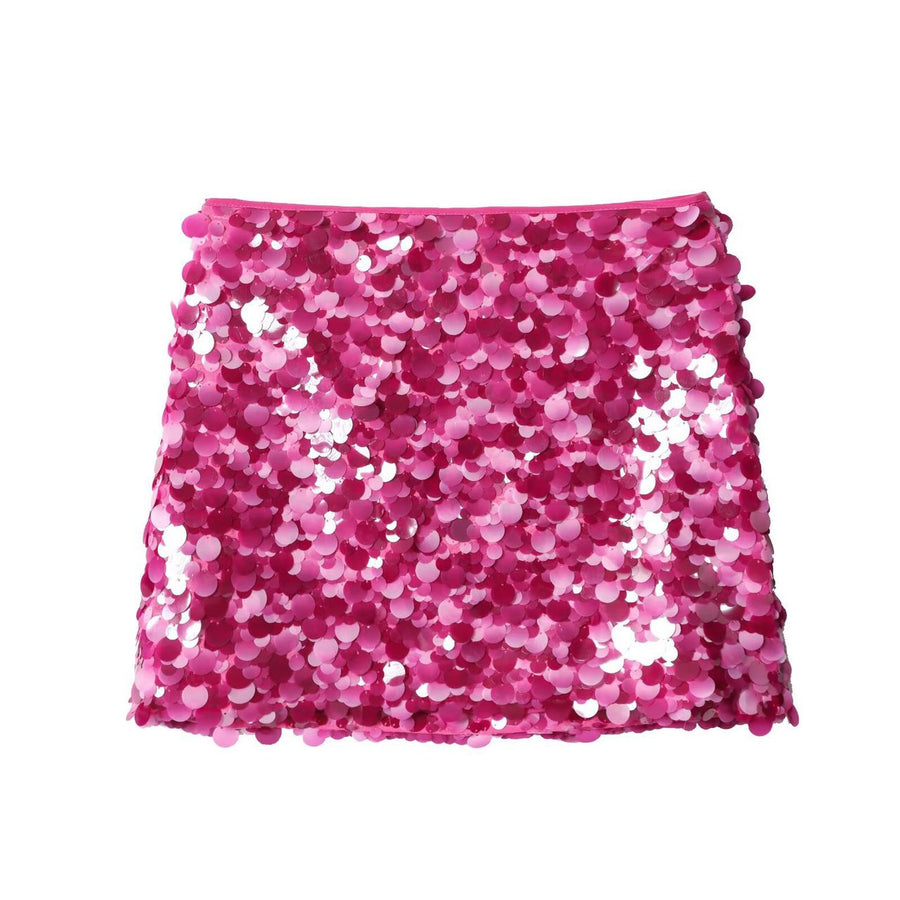 Magenta pink Sequin Skirt