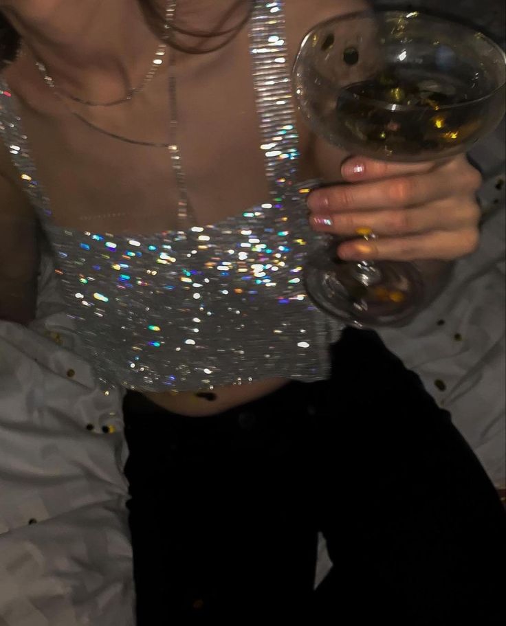 Rhinestone shimmer crop Top