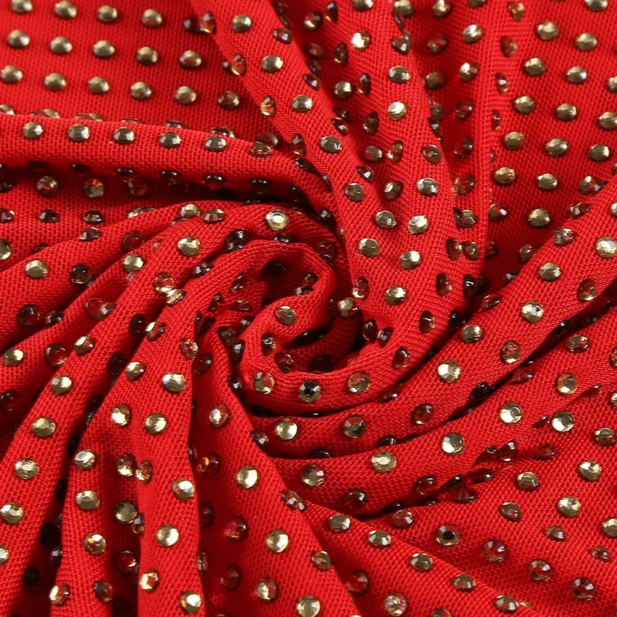 Red Rhinestone Dress