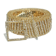 Rhinestone Lady Belt Golden