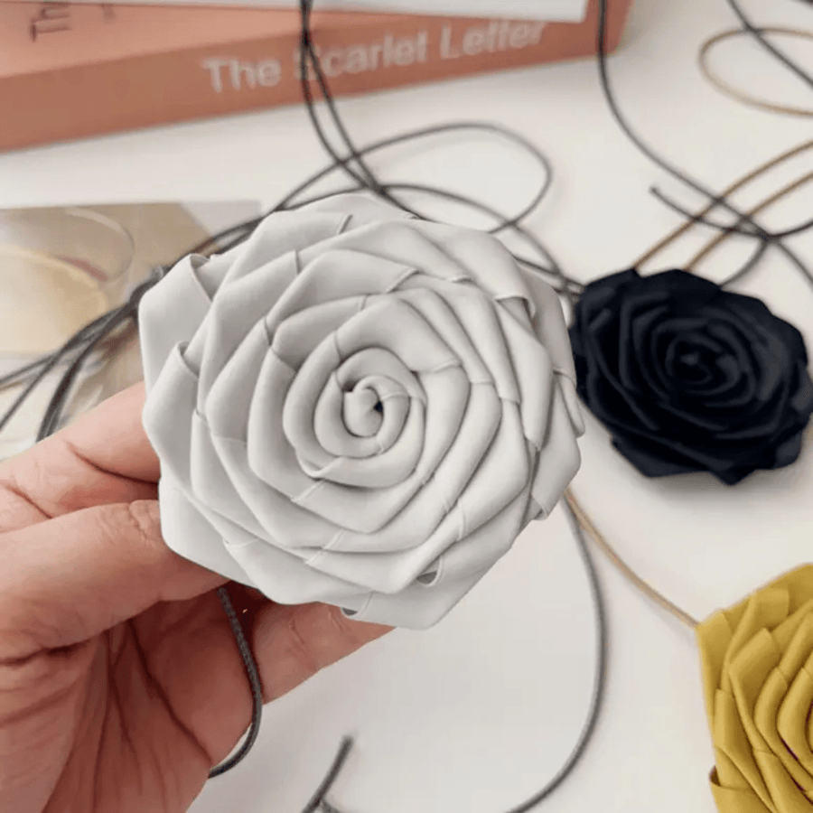 Silk Rose Flower Choker - GPLT