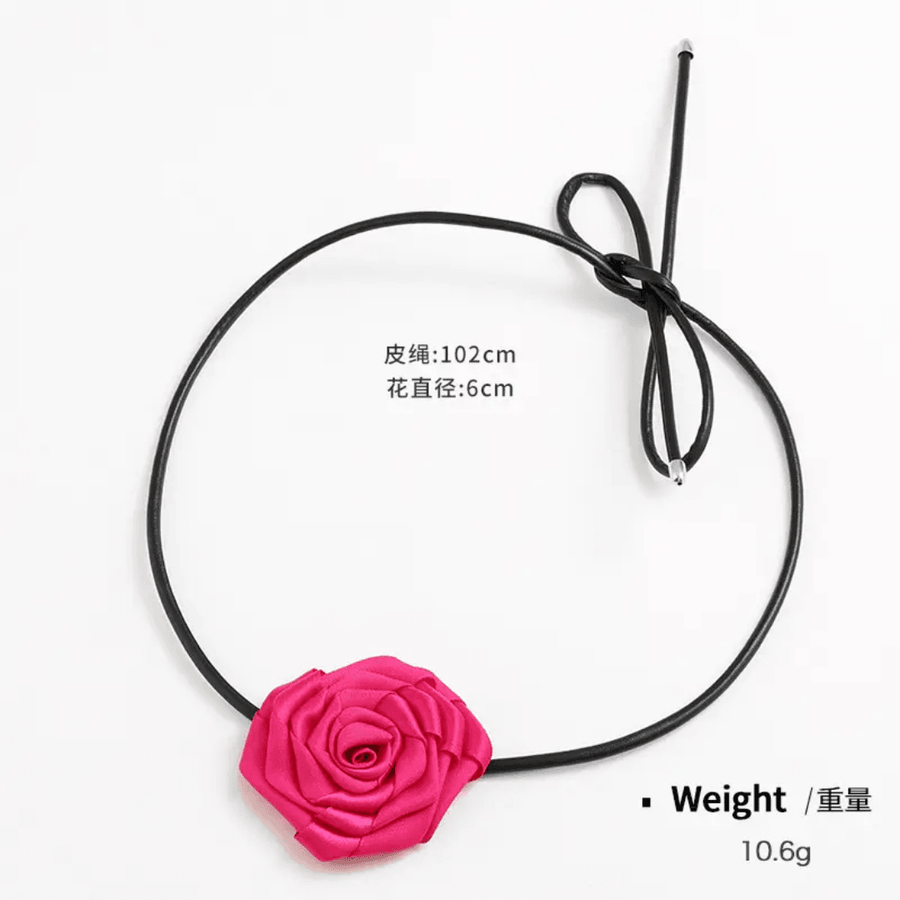 Silk Rose Flower Choker - GPLT