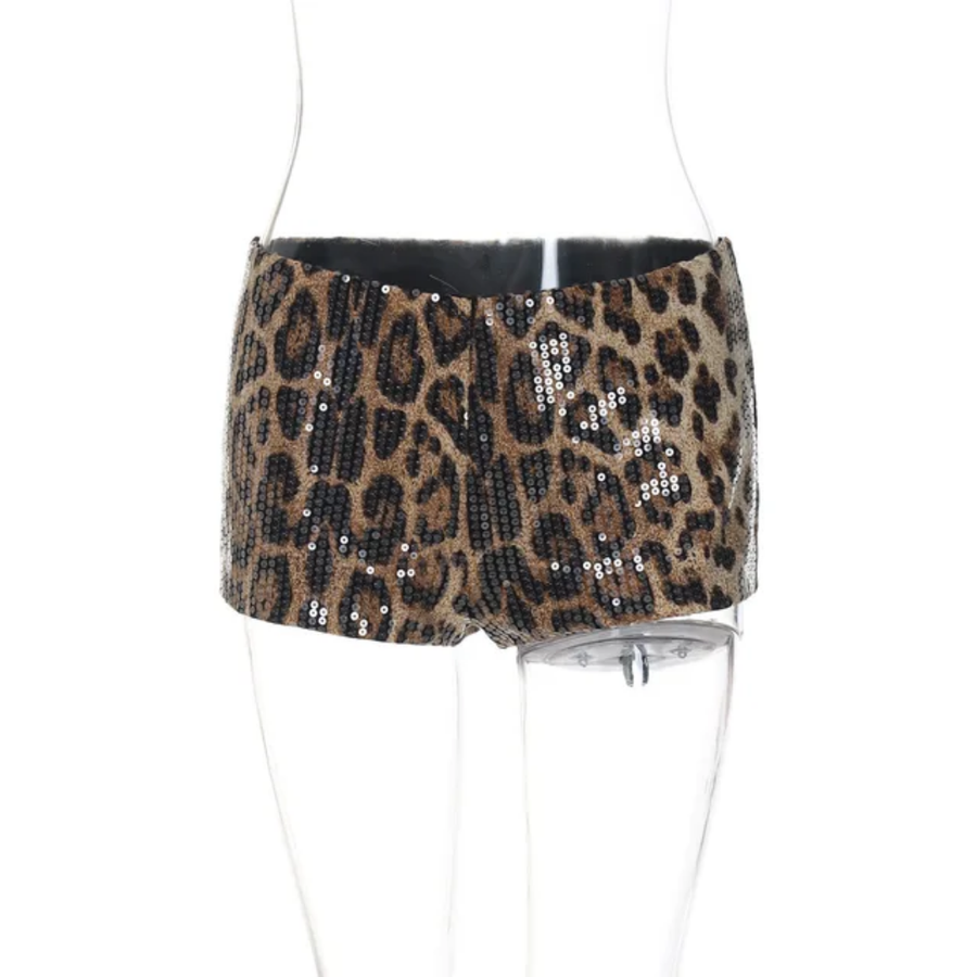 Leapord print mini short