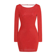 Red Rhinestone Dress