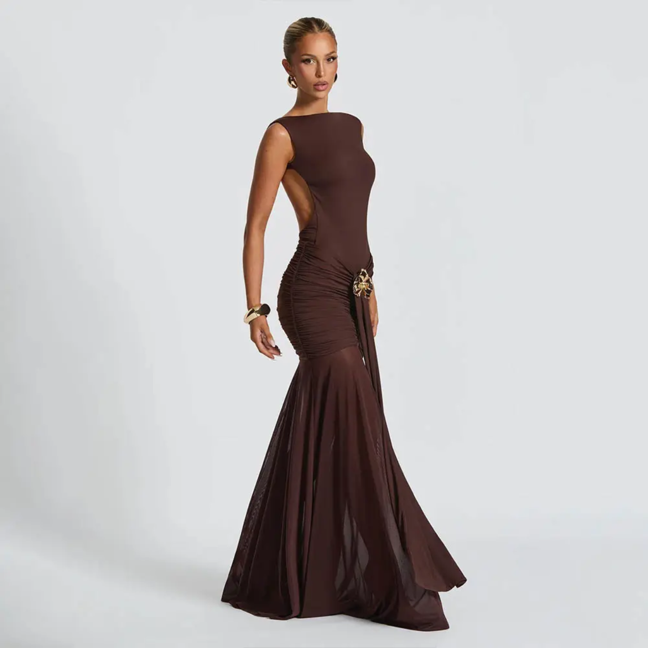 Brown Party Dress