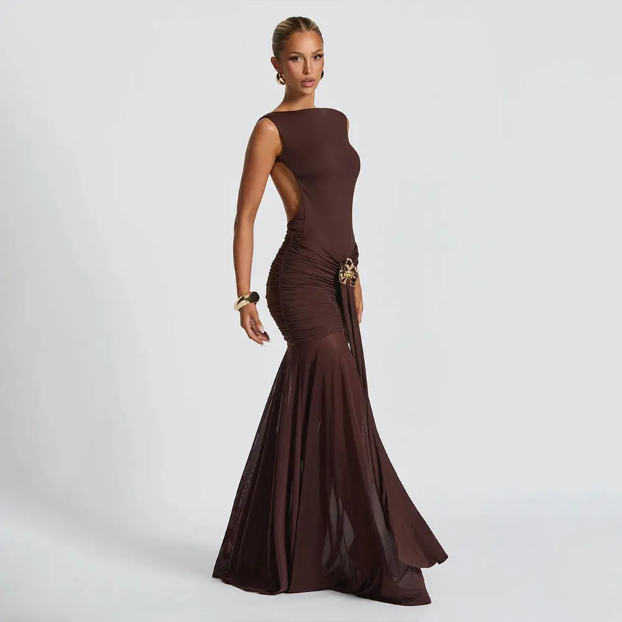 Brown Party Dress