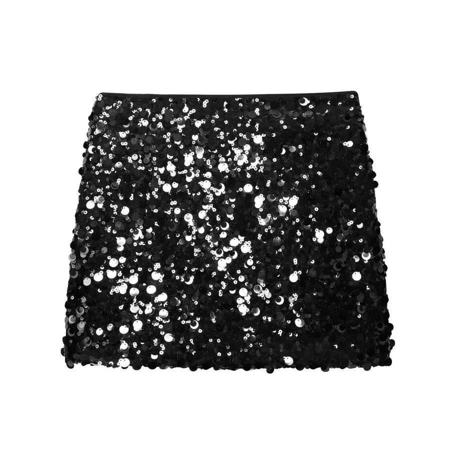 Black Sequin Skirt